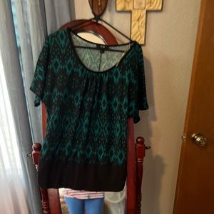 Women short sleeve sweater tunic size large